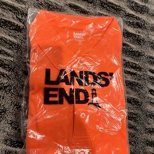 **NWT** Lands End Men’s XXL short sleeve super soft supima polo shirt, orange